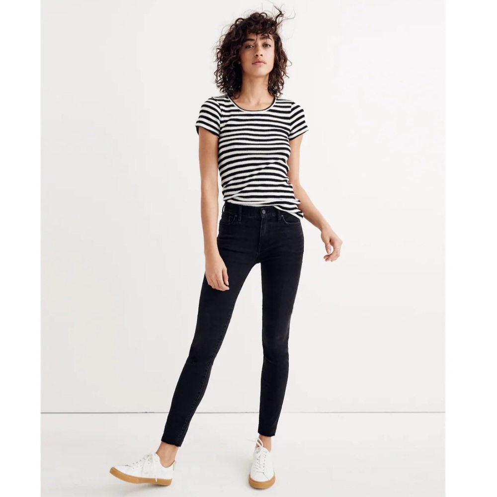 Madewell 9” High-Rise Skinny Jeans, Black/Lunar, Size 26